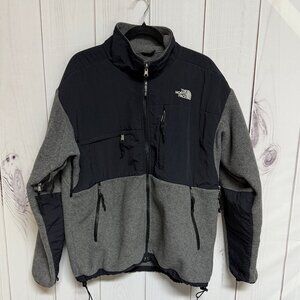 The North Face Men’s Large Denali Jacket Gray/Black Fleece EUC